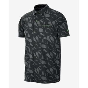 Nike SB Oregon Ducks Dri-Fit Button-Up Shirt Men's Size‎ L Black/Gray DZ5056-010